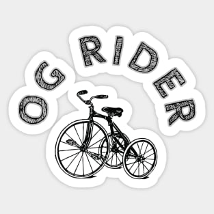 Bike Original Rider Black And White Circle Design Sticker